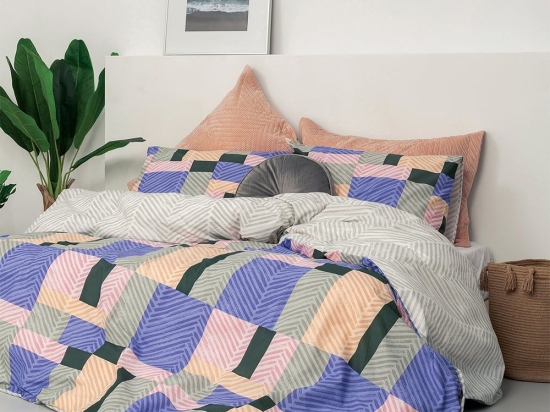 Σεντόνια FL6163 (Σετ 4τμχ) Multi Palamaiki Υπέρδιπλo 240x260cm 100% Βαμβάκι