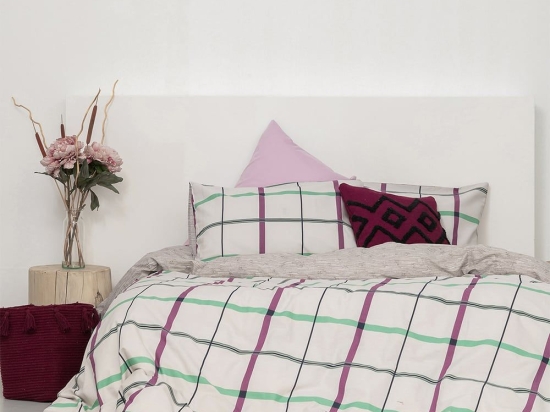 Σεντόνια FL6164 (Σετ 3τμχ) Mauve Palamaiki Ημίδιπλο 170x260cm 100% Βαμβάκι