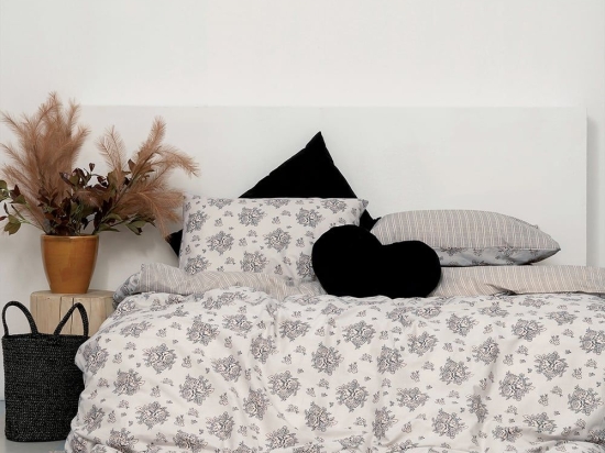 Σεντόνια FL6165 (Σετ 3τμχ) Greige Palamaiki Ημίδιπλο 170x260cm 100% Βαμβάκι