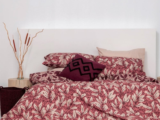 Σεντόνια FL6178 (Σετ 4τμχ) Bordo Palamaiki Υπέρδιπλο 240x260cm 100% Βαμβάκι