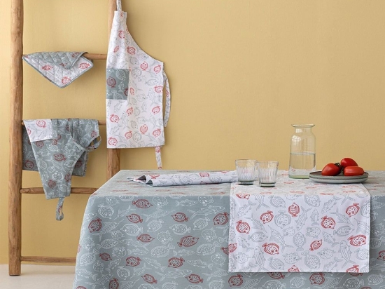Τραπεζομάντηλο Tat11 Grey Palamaiki 150Χ220 Βαμβάκι-Πολυέστερ