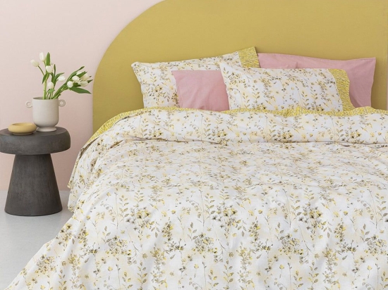 Σεντόνια CB2080 (Σετ 4τμχ) Yellow Palamaiki Υπέρδιπλo 240x265cm 100% Βαμβάκι