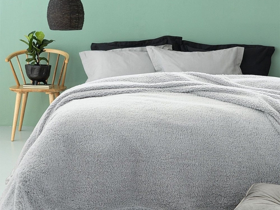 Κουβέρτα Sepia Fleece Coal Palamaiki Ημίδιπλο 160x240cm Sherpa