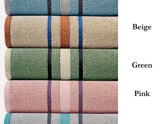Πετσέτες Nat (Σετ 3τμχ) Green Palamaiki Σετ Πετσέτες 70x140cm 100% Βαμβάκι