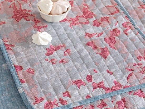 Σουπλά TAT13-TAT14 (Σετ 2τμχ) 45x35 Blue-Pink Palamaiki Βαμβάκι-Πολυέστερ
