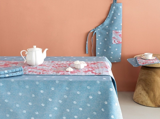 Τραπεζομάντηλο TAT13 Blue Palamaiki 140X220 Βαμβάκι-Πολυέστερ