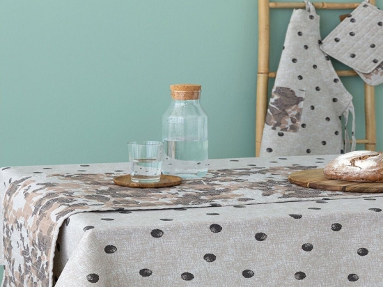 Τραπεζομάντηλο TAT19 Beige Palamaiki 140X180 Βαμβάκι-Πολυέστερ