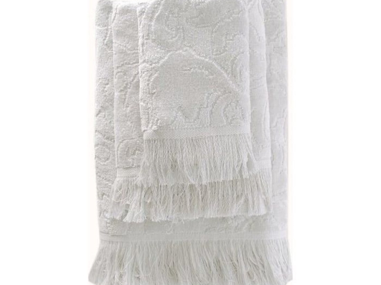Πετσέτα Sienna White Ρυθμός Προσώπου 50x90cm 100% Βαμβάκι