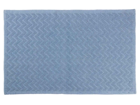 Πατάκι Μπάνιου Zig Zag 05576.002 Light Blue 50 X 80 50x80cm 100% Βαμβάκι
