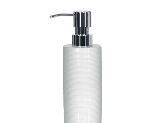 Δοχείο Κρεμοσάπουνου Tube Ribbed 03212.004 White Spirella Κεραμικό