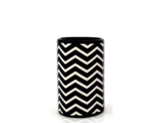 Ποτήρι Wave 03058.001 Black-White Spirella Κεραμικό