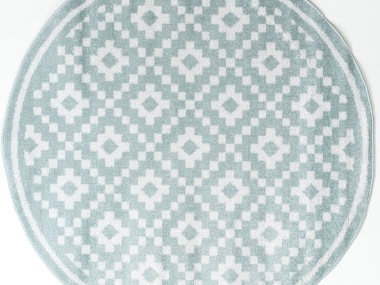 Χαλί Chroma B528AJ8  Round Light Blue-Cream Ezzo 160X160 Round