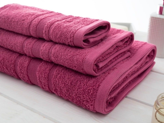 Πετσέτα Sithonia-501 Rose Wine Vesta Home Σώματος 80x150cm 100% Βαμβάκι
