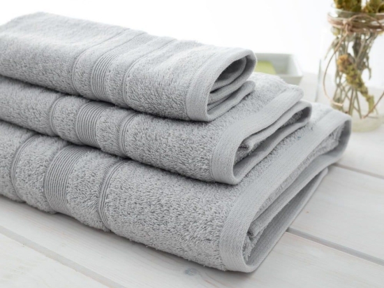 Πετσέτα Sithonia-505 Grey Vesta Home Χεριών 30x50cm 100% Βαμβάκι