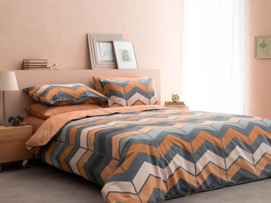 Σεντόνια Caprice-2 (Σετ 3τμχ) Anthracite Vesta Home Μονό 170x260cm 100% Βαμβάκι