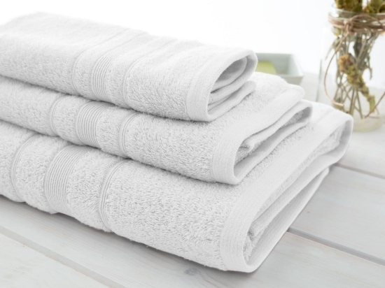 Πετσέτα Sithonia-500 White Vesta Home Σώματος 80x150cm 100% Βαμβάκι