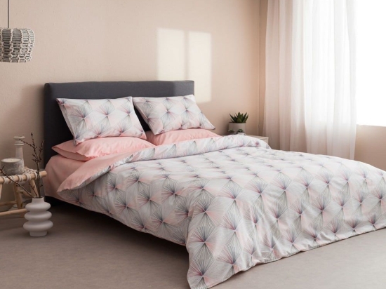 Σεντόνια Electra-2 (Σετ 4τμχ) Pink Vesta Home Διπλό 100% Βαμβάκι