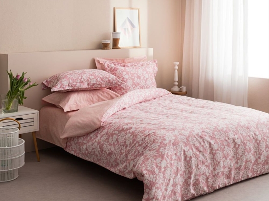 Σεντόνια Sanel-2 (Σετ 4τμχ) Rose Wine Vesta Home King Size 280x270cm 100% Βαμβακοσατέν