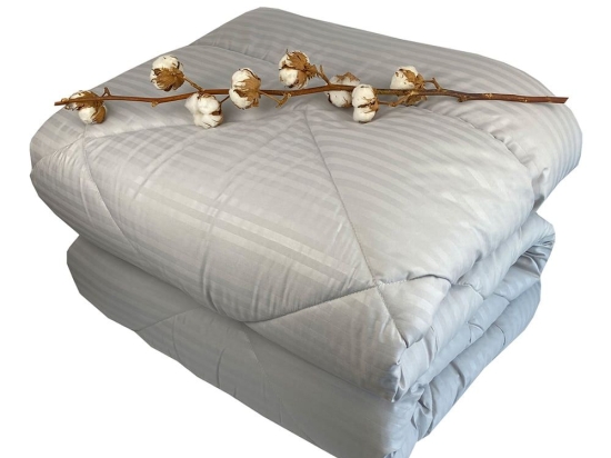 Πάπλωμα 3912 Σατέν Ριγέ Light Grey Astron Μονό 160x240cm Microsatin