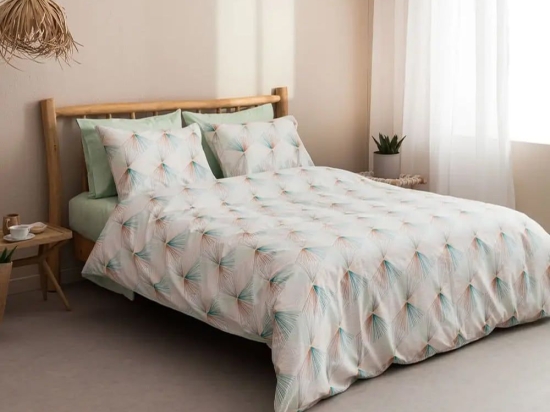 Παπλωματοθήκη Electra-1 (Σετ 3τμχ) Green Vesta Home Διπλό 200x240cm 100% Βαμβάκι