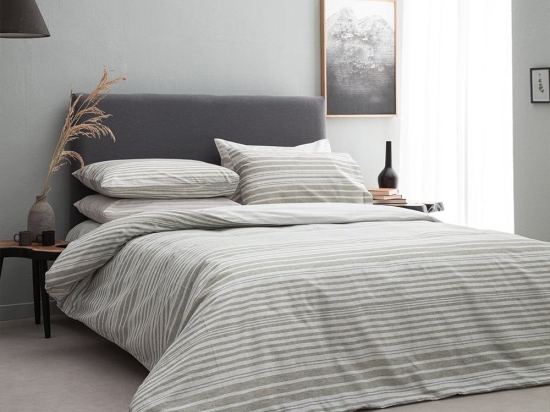 Σεντόνια Virginia-1 (Σετ 3τμχ) Grey Vesta Home Μονό 170x260cm 100% Βαμβάκι