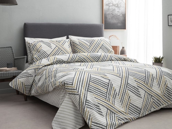 Σεντόνια Zelma-1 Με Λάστιχο (Σετ 3τμχ) Gold Vesta Home Μονό 100x225cm 100% Βαμβάκι