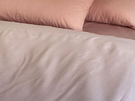 Σεντόνια Stripe Με Λάστιχο (Σετ 3τμχ) Dusty Rose Astron Μονό 100x240cm 100% Βαμβάκι