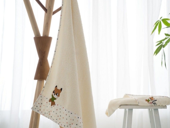 Πετσέτες Βρεφικές Play (Σετ 2τμχ) Beige Vesta Home Σετ Πετσέτες 100% Βαμβάκι