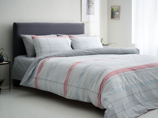Σεντόνια Valeria-1 (Σετ 4τμχ) Ciel-Grey Vesta Home King Size 270x260cm 100% Βαμβάκι