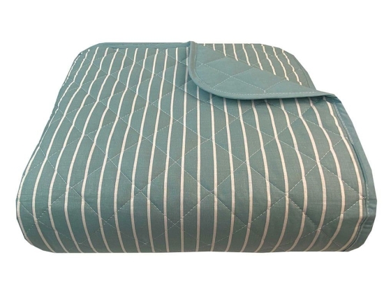 Κουβερλί Stripe 8439 Petrol Astron Μονό 160x240cm 100% Βαμβάκι