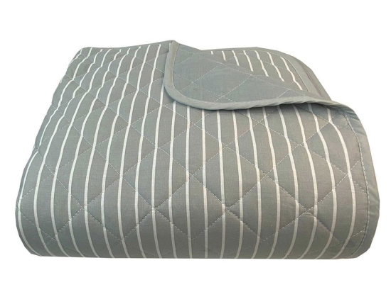 Κουβερλί Stripe 8455 Grey Astron Υπέρδιπλο 220x240cm 100% Βαμβάκι