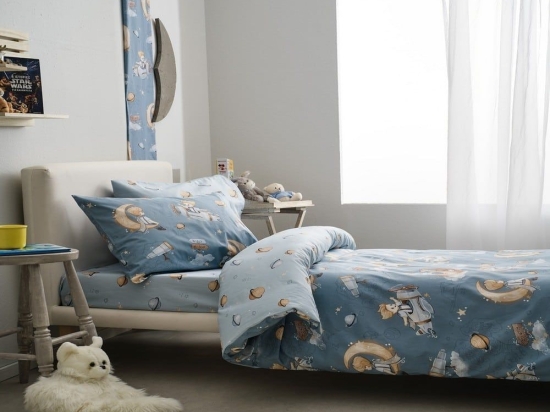 Σεντόνια Παιδικά Travel (Σετ 3τμχ) Blue Vesta Home Μονό 170x260cm 100% Βαμβάκι