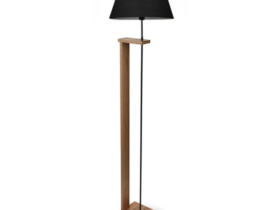 Φωτιστικό δαπέδου Lumino pakoworld Ε27 μαύρο-καρυδί Φ38x150εκ