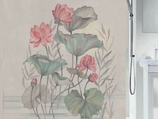 Κουρτίνα Μπάνιου Jaya 02134.001 180Χ200cm Beige 180Πx200Υ Πολυέστερ
