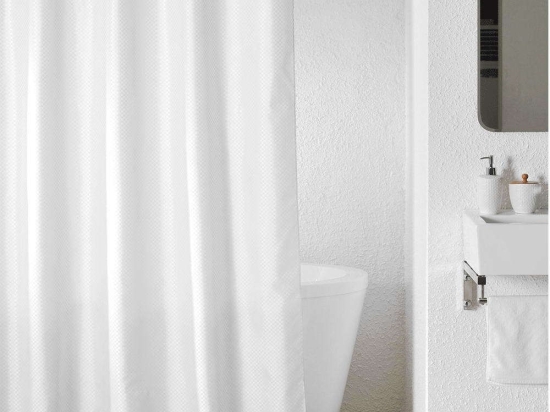 Κουρτίνα Μπάνιου Jane 02338.001 180Χ200cm White 180Πx200Υ Πολυέστερ