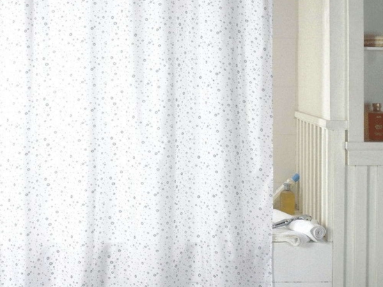 Κουρτίνα Μπάνιου Raindrops 02340.001 180Χ200cm White-Grey 180Πx200Υ Πολυέστερ