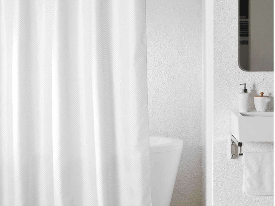 Κουρτίνα Μπάνιου Nuovolo 02341.001 180Χ200cm White 180Πx200Υ Πολυέστερ