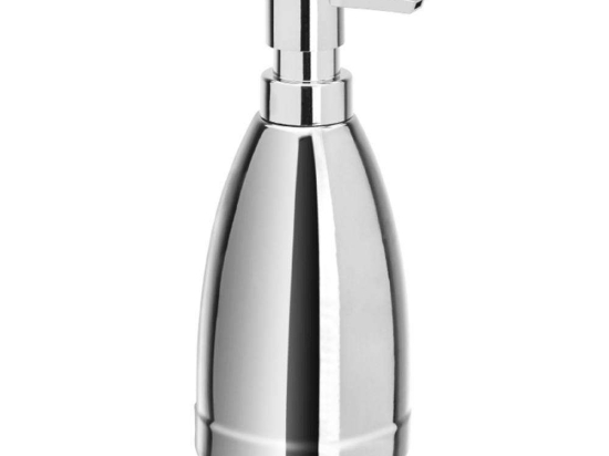 Δοχείο Κρεμοσάπουνου Linea Krom 03087.001 Silver Κεραμικό