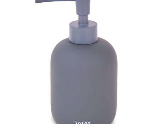 Δοχείο Κρεμοσάπουνου Soft 06794.002 8x17,5cm Grey Κεραμικό