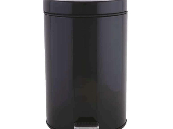 Κάδος Απορριμμάτων 7Lt 05387.001 23x22x32cm Black Matte Μέταλλο