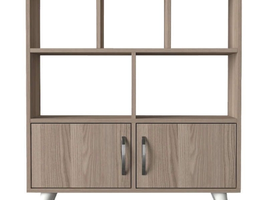 Βιβλιοθήκη-Ραφιέρα Orbit 90x22x105cm Grey Oak 881-00-020 Μελαμίνη
