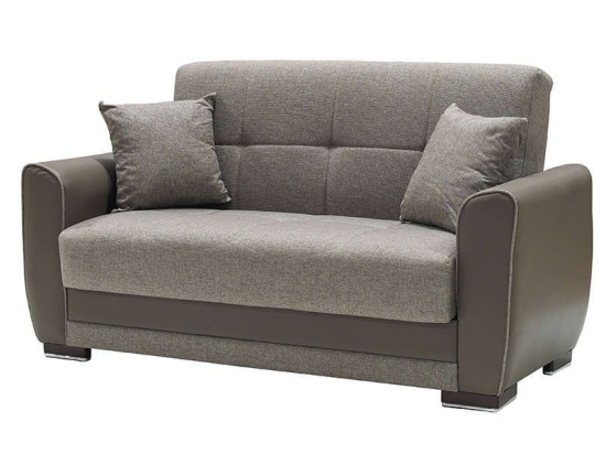 Καναπές 2Θέσιος Vera 167x89x84cm Beige 828-82-055 Τεχνόδερμα,Ύφασμα