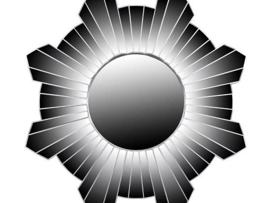 Καθρέπτης Τοίχου 381-00-012 ΖΒΜ Silver Πλαστικό, Γυαλί