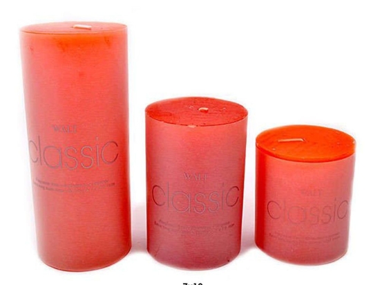 Κερί 373-18-228 SH 7x10cm Orange Σετ 2τμχ Παραφίνη