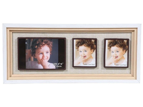 Κορνίζα 373-91-898 3 Θέσεων 15x40 8266-3 Beige Ξύλο