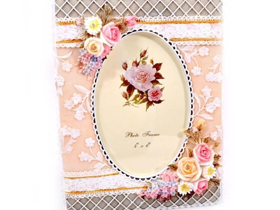 Κορνίζα Floral Οβάλ 10x15 Α108-46 362-25-336 Multi Πολυρεσίνη
