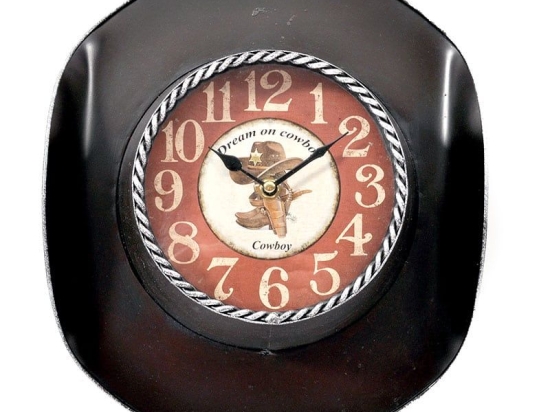 Ρολόι Τοίχου 125-16-214 26x8x33 15ATC437 Dark Brown Μέταλλο