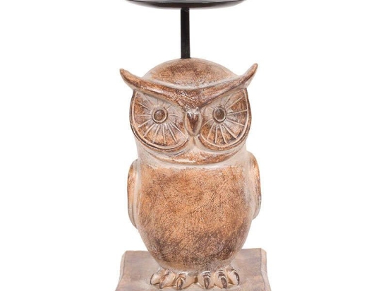 Κηροπήγιο Κουκουβάγια 21cm Brown 1-276-91-005 Etiquette Πολυρεσίνη