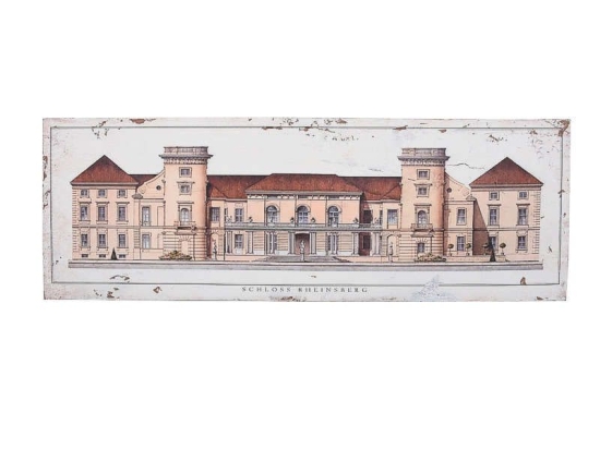 Πίνακας "Schloss Rheinsberg" 120x3.5x40cm Beige-Brown 1-159-92-001 Etiquette Οριζόντιοι Ξύλο