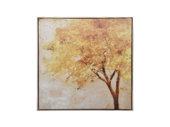 Κάδρο Abstract 6392 373-92-052 40x3x90cm Ochre-Brown Κάθετοι Καμβάς